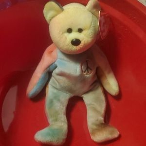 Peace beanie baby